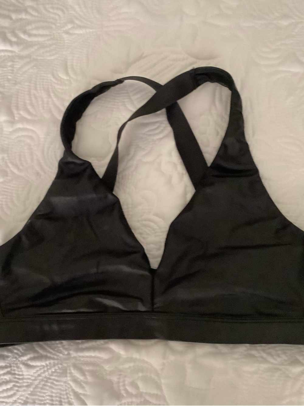 Victoria’s Secret Sport Black V-Neck Racerback Bralette -